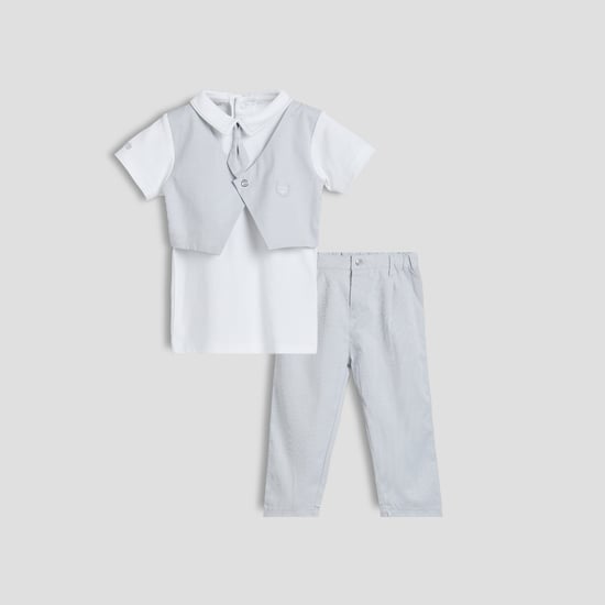 Giggles Solid T-shirt and Pants Set