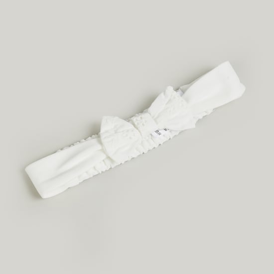 Giggles Schiffli Bow-Detail Headband