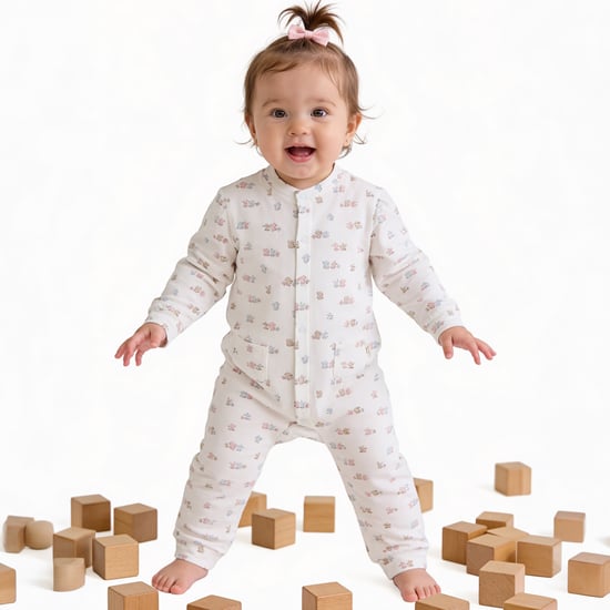 Juniors Printed Sleepsuit with Snap Buttons
