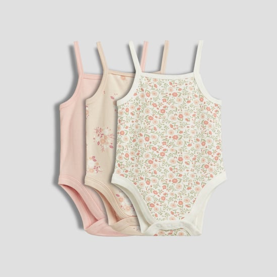 Juniors Printed Strappy Bodysuit - Pack of 3