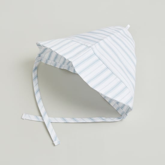 Giggles Striped Cap with Tie-Up
