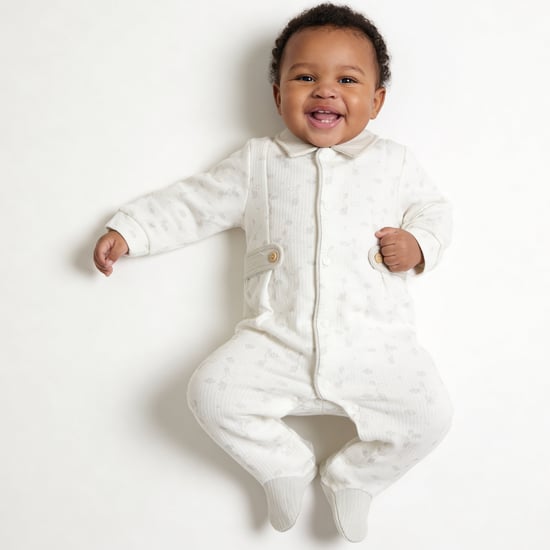 Giggles Printed Sleepsuit with Snap Button