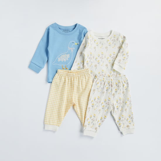 Juniors Assorted T-shirt and Pyjama - Set of 2