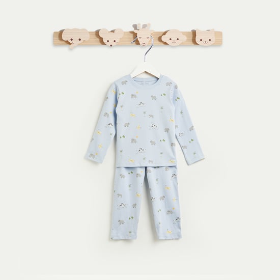 Juniors Printed T-shirt and Pyjamas Set