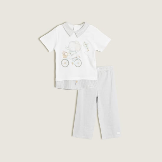 Giggles Printed T-shirt and Pyjama Set