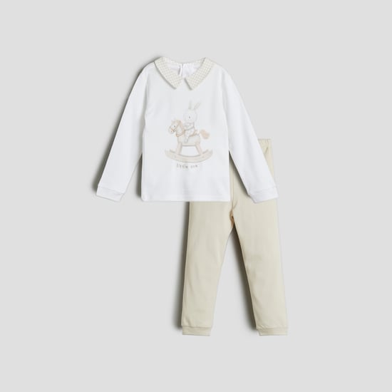 Giggles Printed T-shirt and Pyjama Set