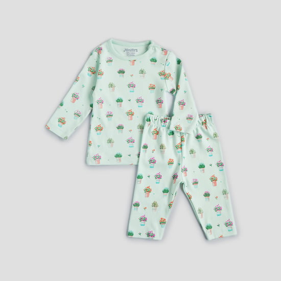 Juniors Floral Print T-shirt and Pyjama Set