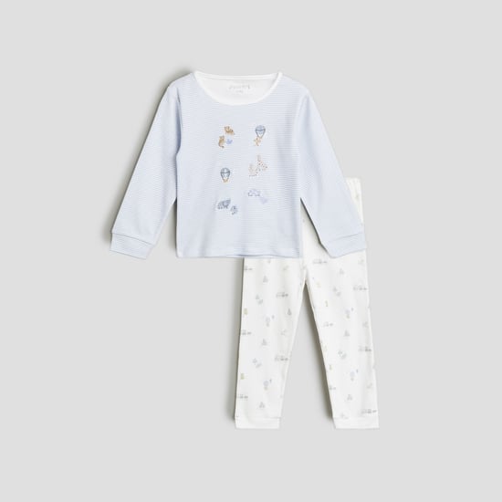 Juniors Embroidered T-shirt and Joggers Set