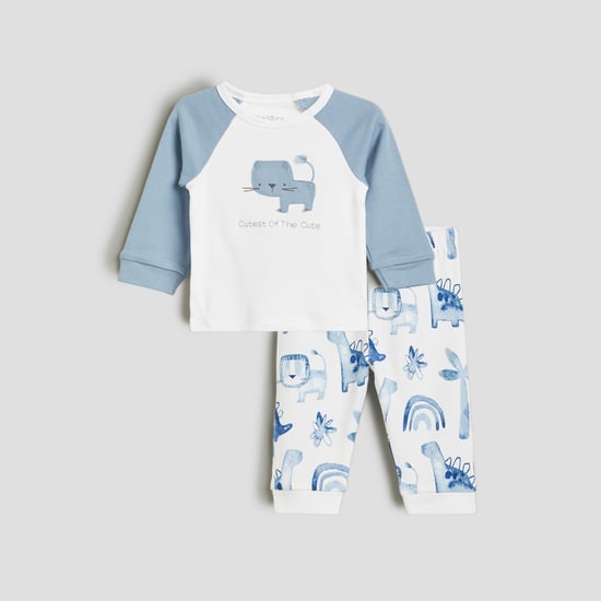 Juniors Applique T-shirt and Pyjama Set
