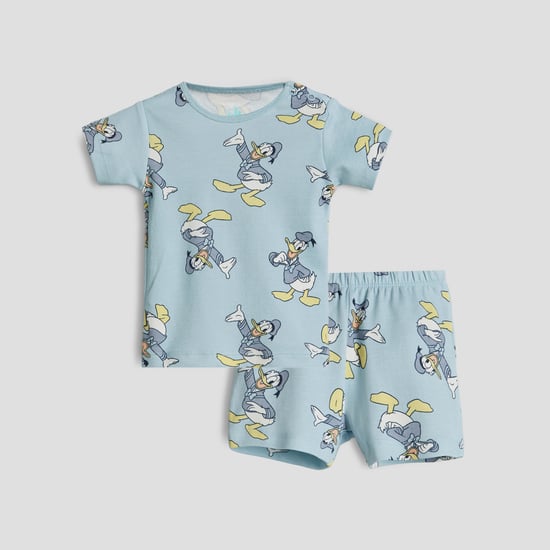 Juniors Donald Duck Print Shorts Set