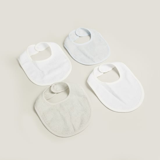 Juniors Solid Bibs - Pack of 4