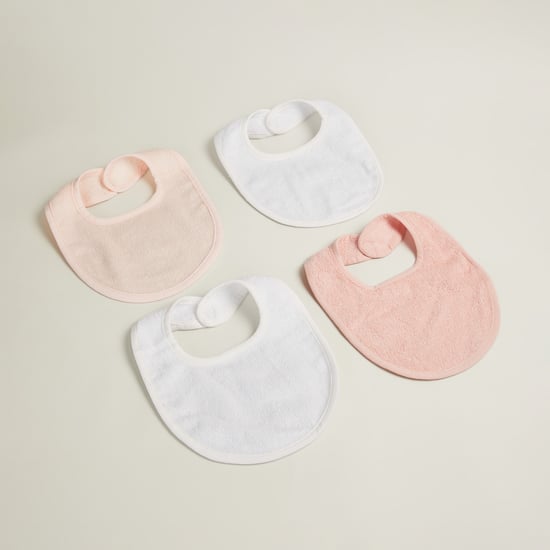 Juniors Solid Bibs - Pack of 4