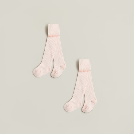 Juniors Knit Patterned Tights - Set of 2