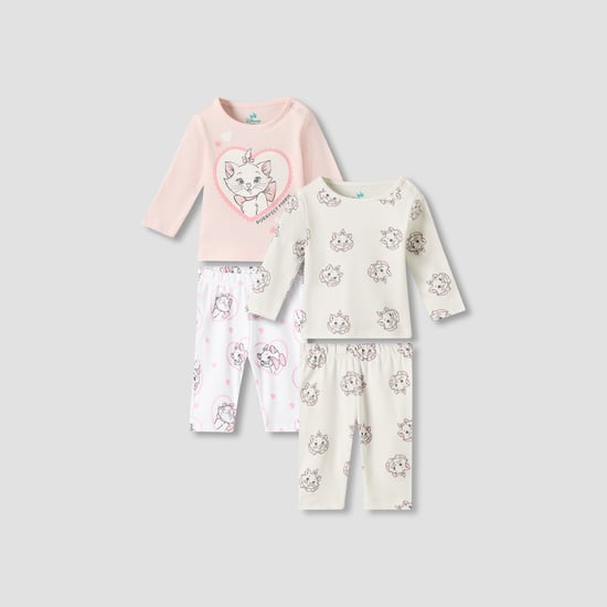 Juniors Marie Print T-shirt and Pyjama Set - Pack of 2