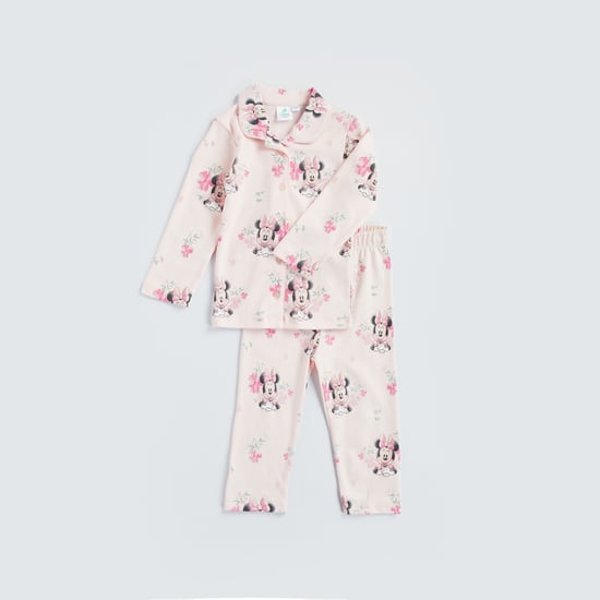 Minnie Mouse Print Shirt and Pyjama Set