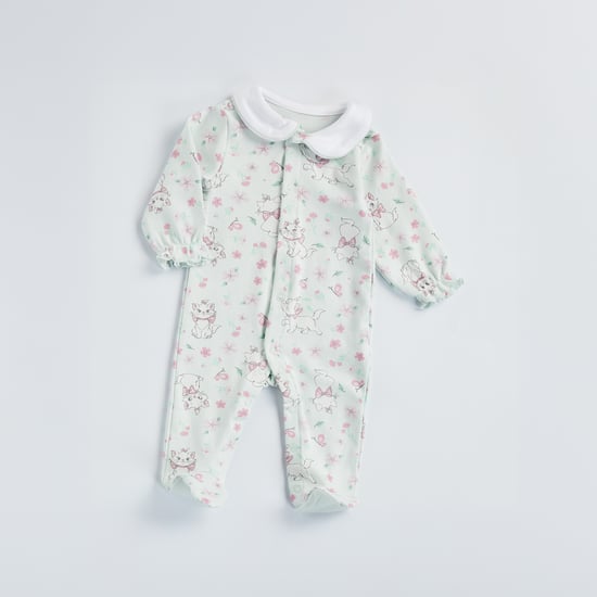 Marie Print Sleepsuit with Snap Button Closure