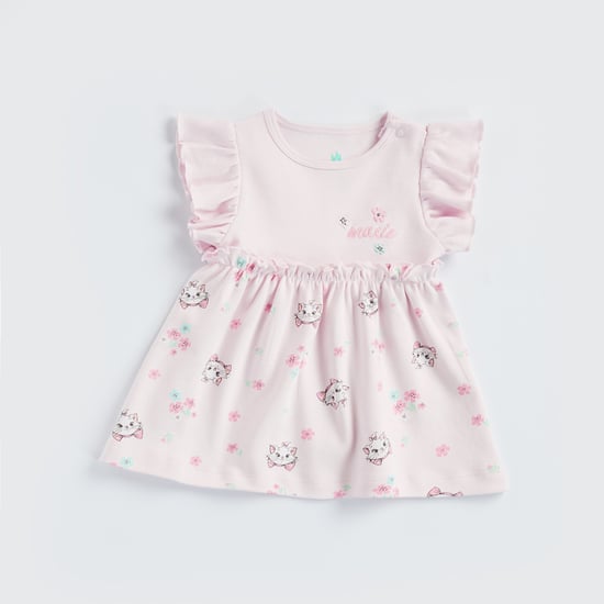 Marie Print Dress with Button Closure