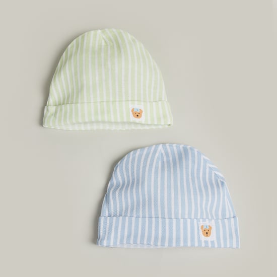 Juniors Striped Beanie - Pack of 2