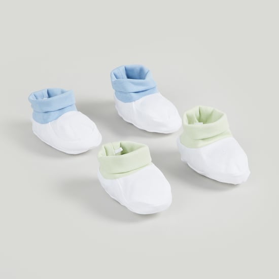 Juniors Solid Booties - Pack of 2