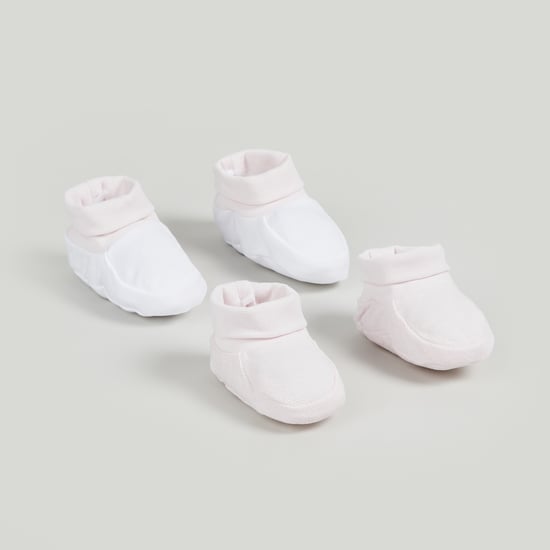 Juniors Solid Booties - Pack of 2