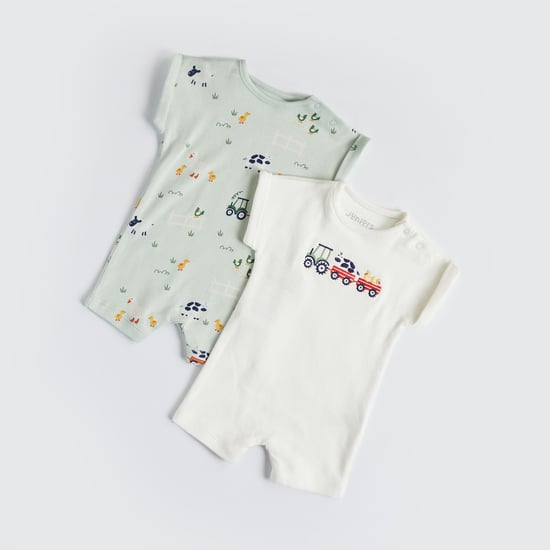 Juniors Assorted Romper with Snap Buttons - Pack of 2