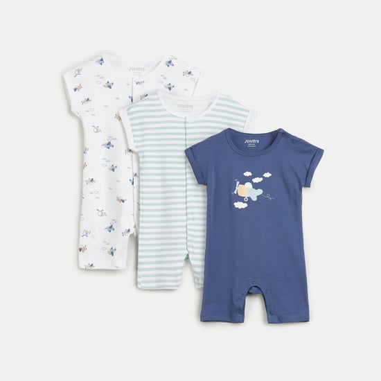 Juniors Helicopter Print Romper - Set of 3