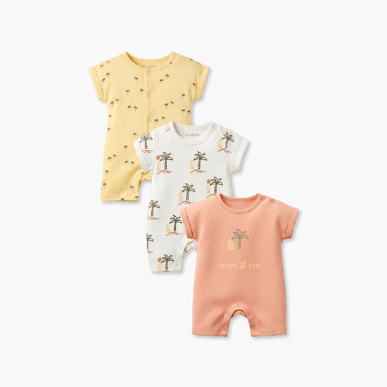 Juniors Printed Rompers - Pack of 3