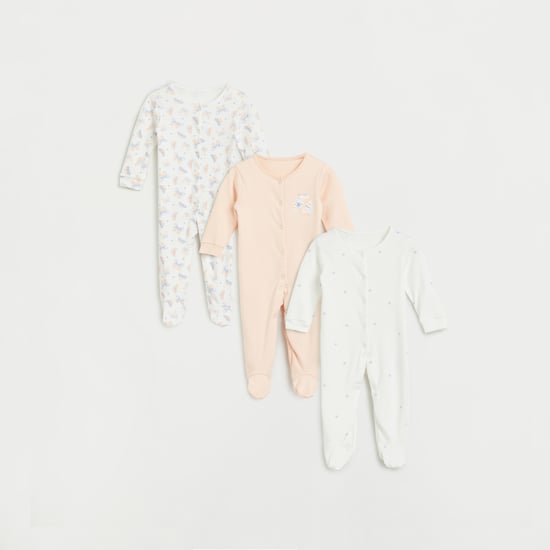 Juniors Butterfly Print Sleepsuit - Set of 3