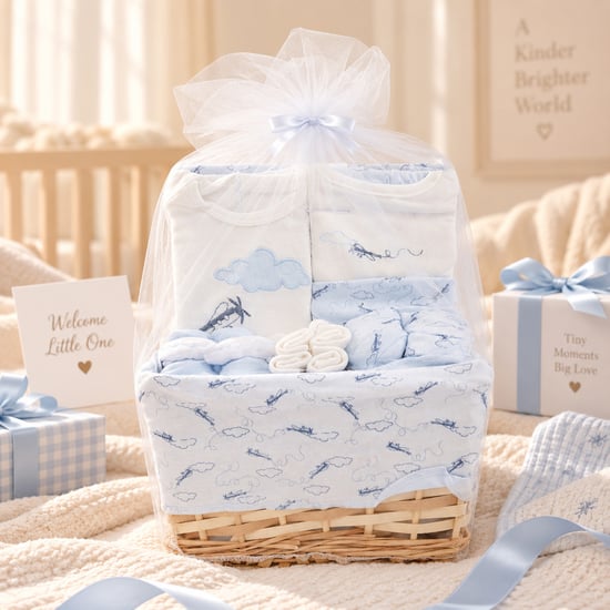 Juniors 12-Piece Printed Gift Basket Clothing Set
