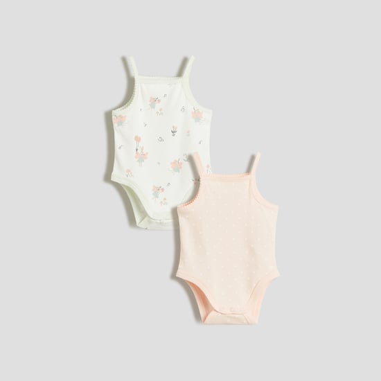 Juniors Printed Strappy Bodysuits - Pack of 2