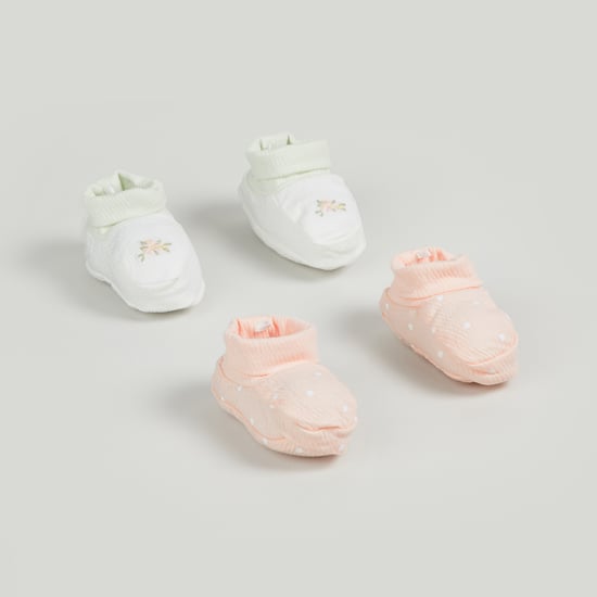 Juniors Printed Booties - Pack of 2