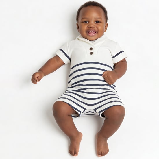 Juniors Striped Romper