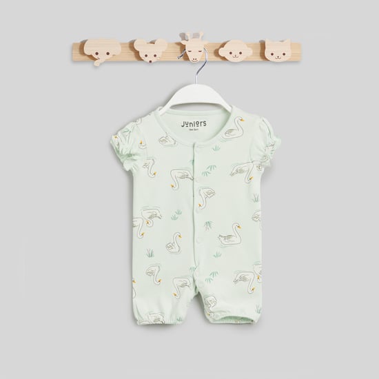 Juniors Printed Rompers with Snap Button