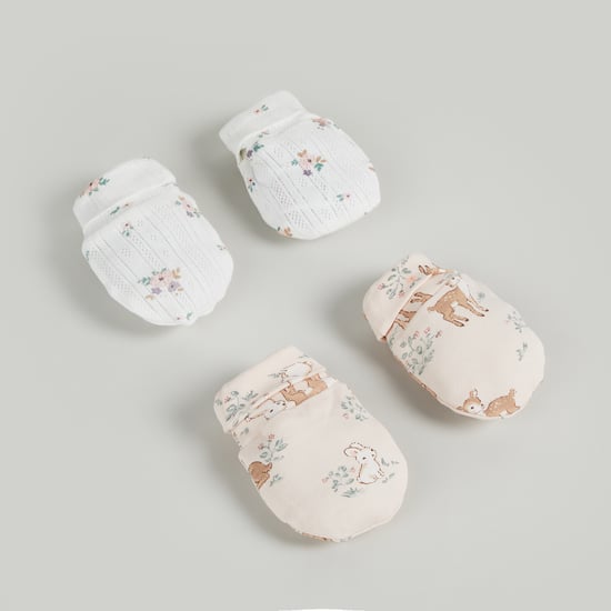 Juniors Printed Mittens - Pack of 2