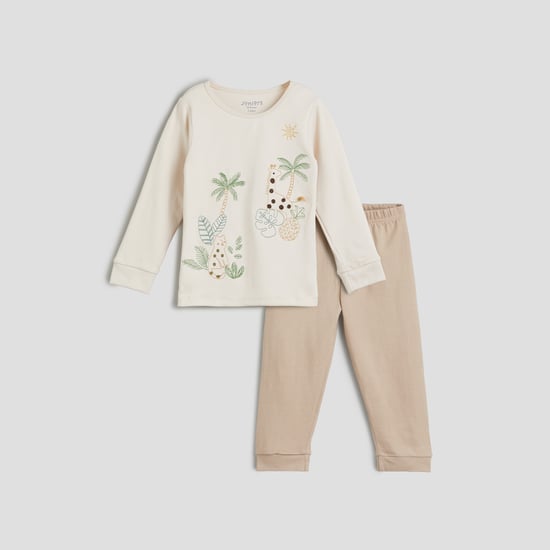 Juniors Embroidered Joggers Set