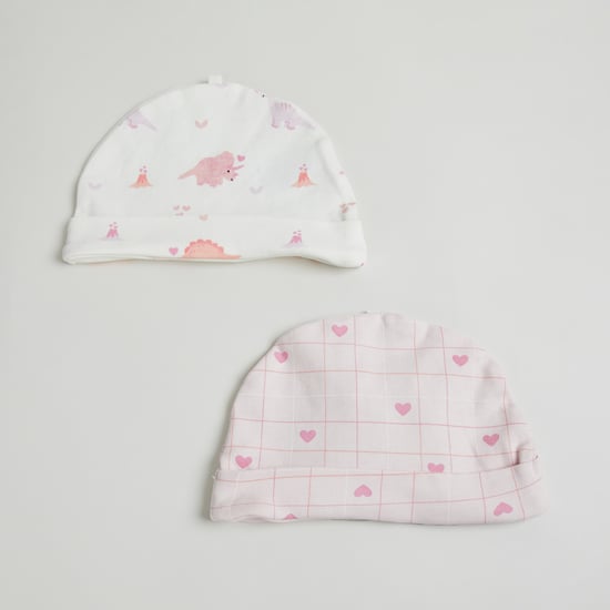 Juniors Printed Beanie - Set of 2
