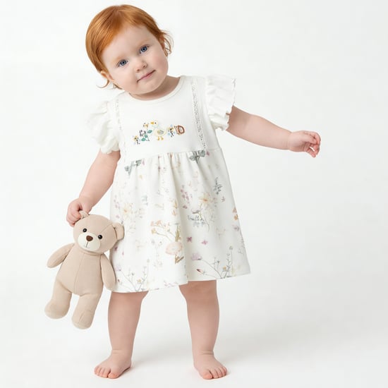 Juniors Embroidered A-Line Dress