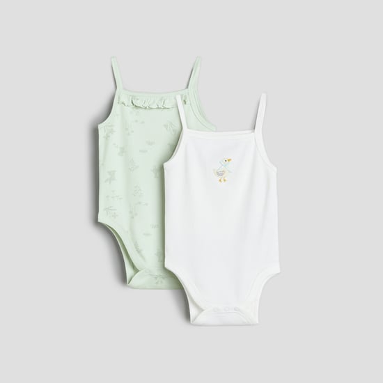 Juniors Assorted Strappy Bodysuits - Pack of 2