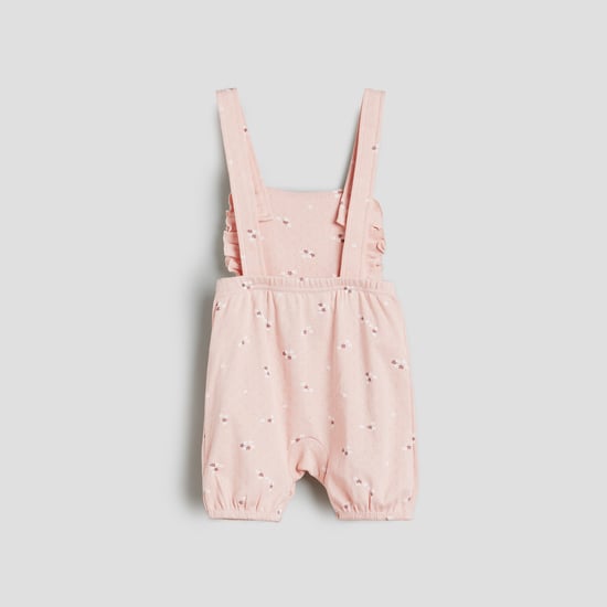Juniors Printed Dungaree and T-shirt Set