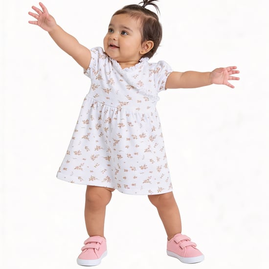 Juniors Floral Print A-Line Dress