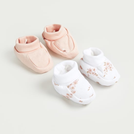 Juniors Printed Booties - Pack of 2