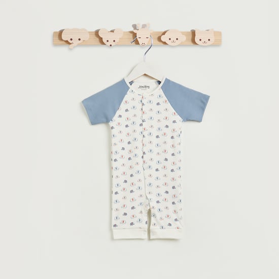 Juniors Elephant Print Romper