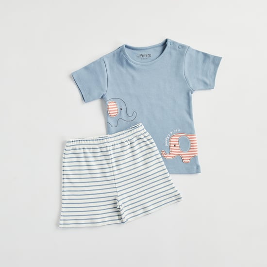 Juniors Applique T-shirt and Shorts Set