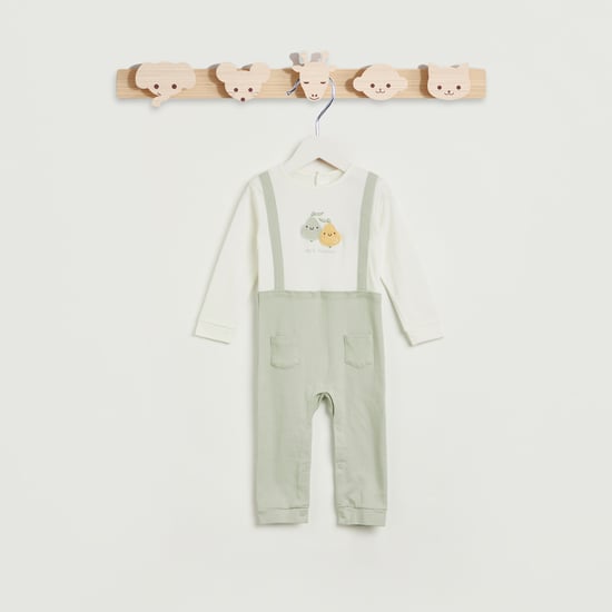 Juniors Textured Sleepsuit with Button Closure