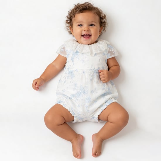 Giggles Embroidered Romper
