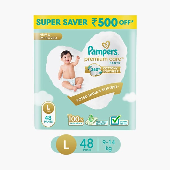 Pampers Cottony Softness Diaper Pants - Size L - 48 Pcs