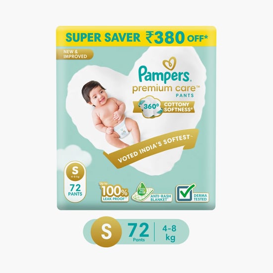 Pampers Cottony Softness Diaper Pants - Size S - 72 Pcs