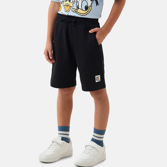 Juniors Solid Shorts with Drawstring Closure and Pockets