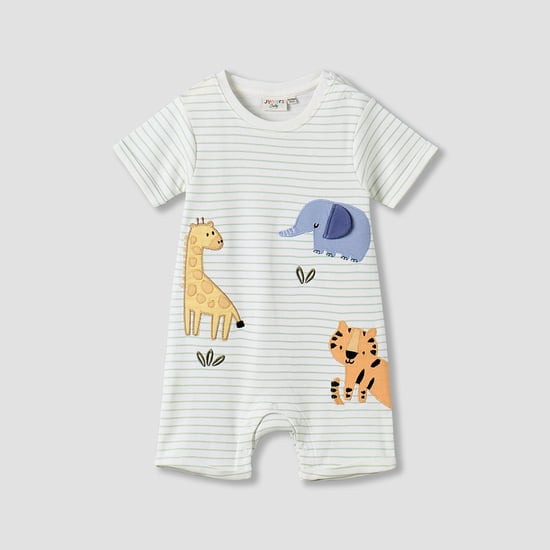 Juniors Animal Applique Rompers with Snap Button