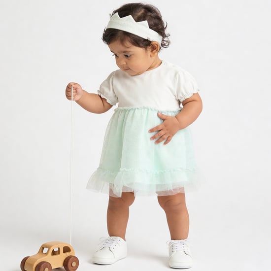Giggles Printed A-line Dress and Headband